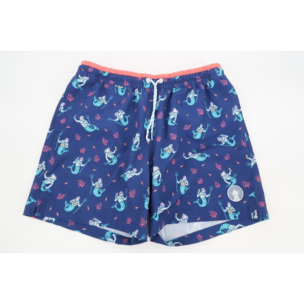 Chubbies Swimming Shorts‎ Men's Medium 5.5" Triton Of The Seas Lined Swim Trunks